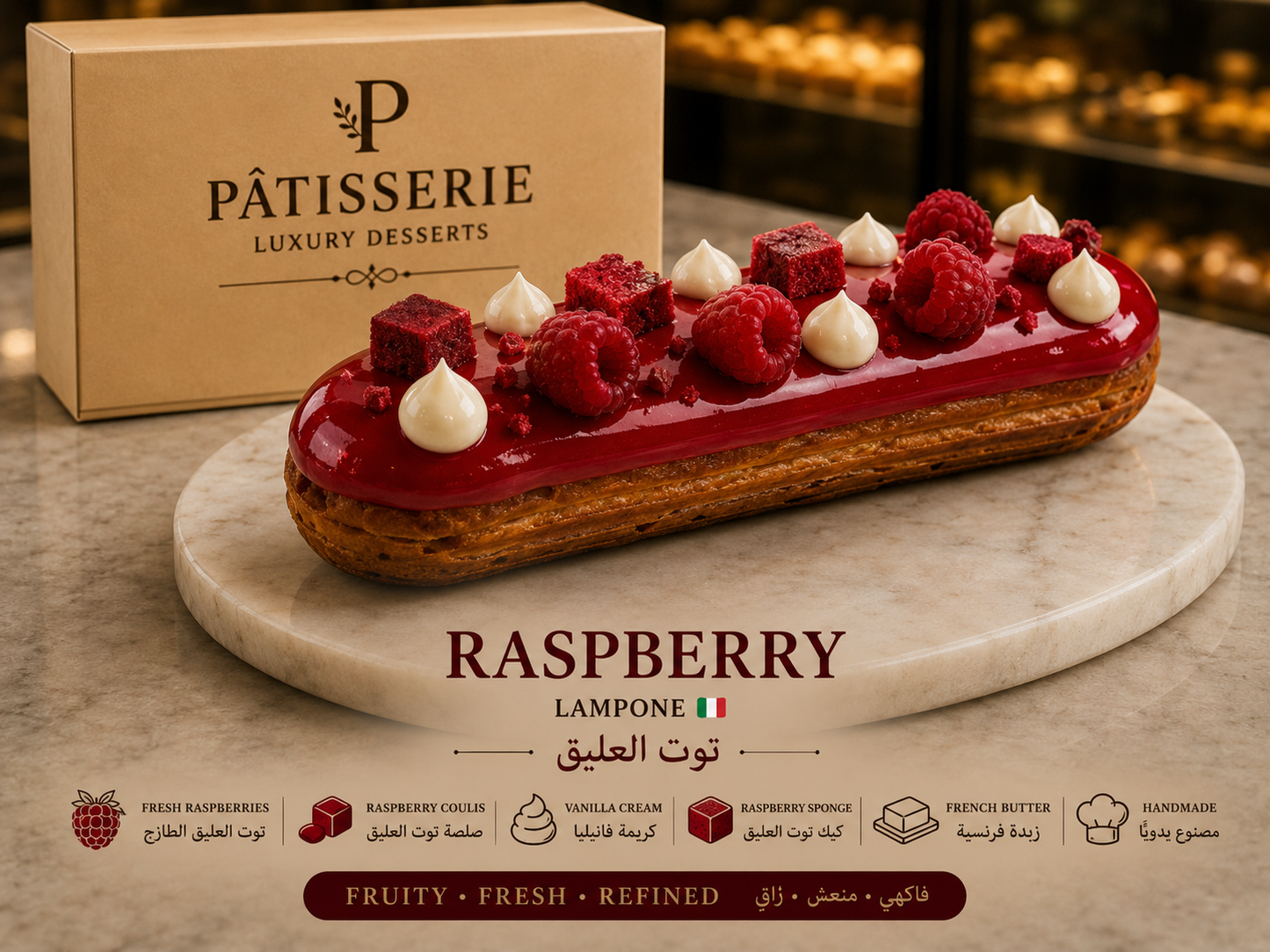 Éclairs RASPBERRY