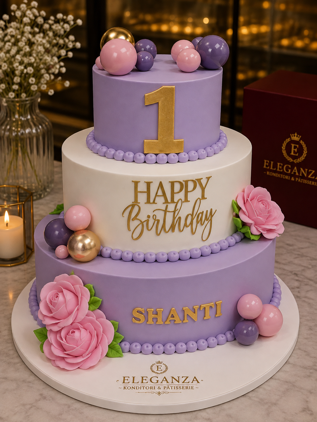 Elegant Birthday Cake