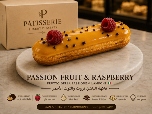 Éclairs PASSION FRUIT & RASPBERRY