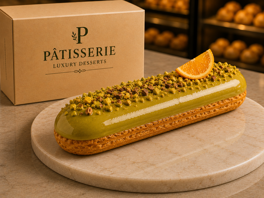 🇮🇹 Italiensk Pistage & Apelsin Éclair