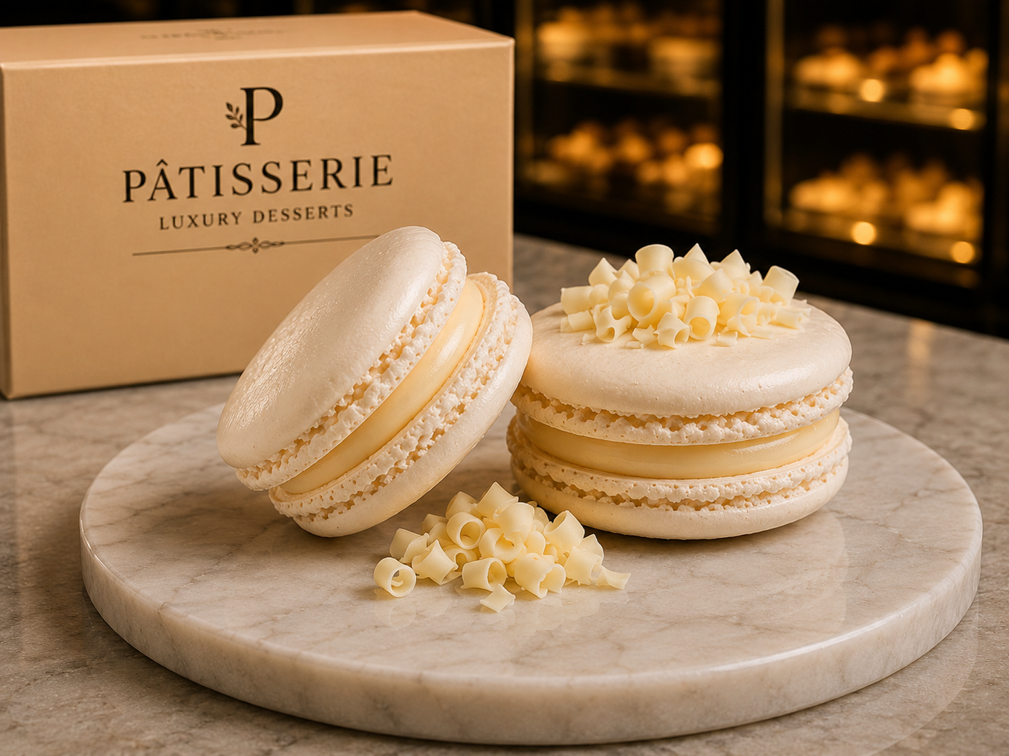 🇫🇷 Fransk Vit Choklad Macaron