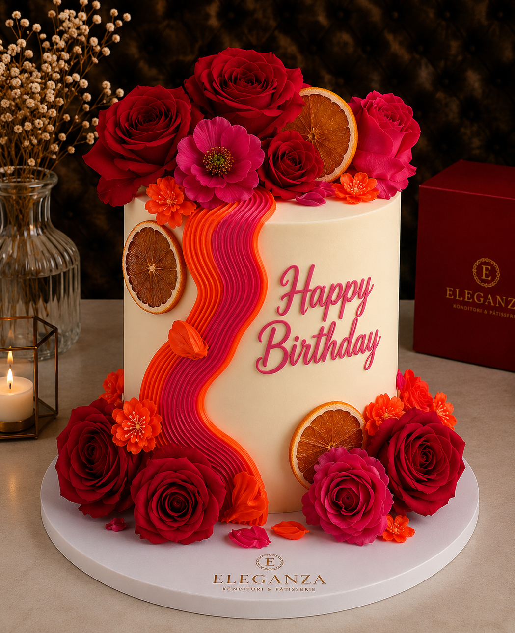 Elegant Floral Celebration Cake
